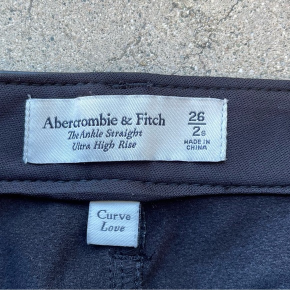 Abercrombie & Fitch The Ankle Straight Ultra High Rise vegan faux Leather Pants - Picture 5 of 7